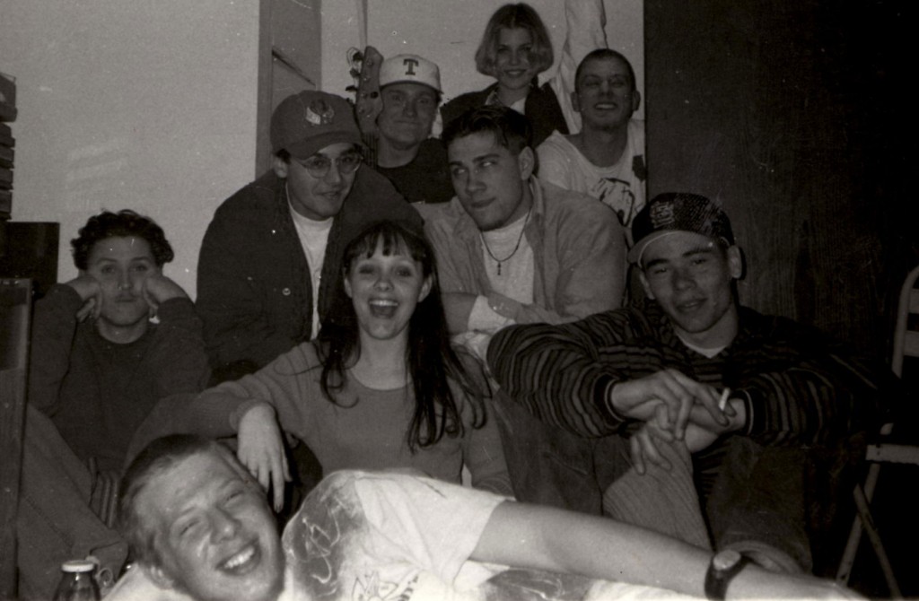 James and friends in 1993